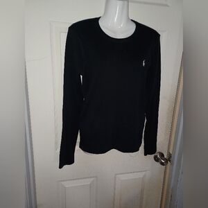 Ralph Lauren Black Long Sleeve Tee Size L